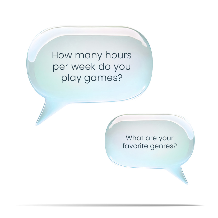 speech bubbles survey questions